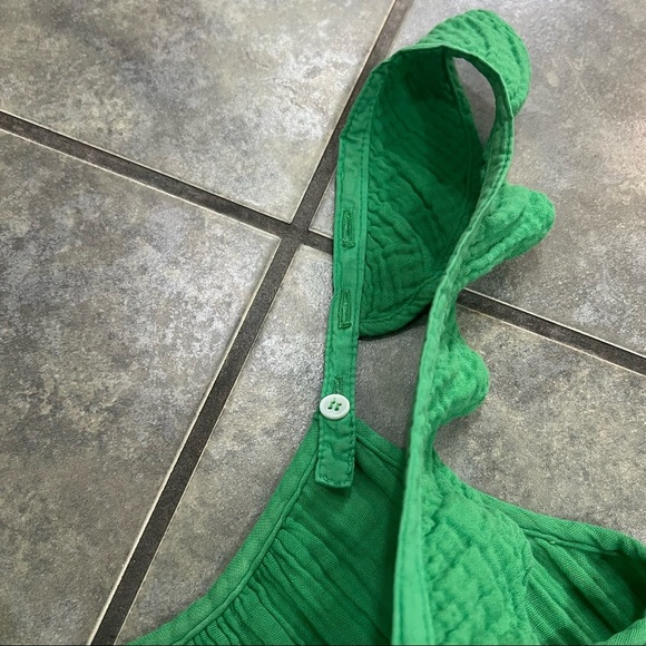 Xirena Rumer Green Spell Gauze Sleeveless Dress Tiered Adjustable Sz S Beach EUC - Picture 5 of 12